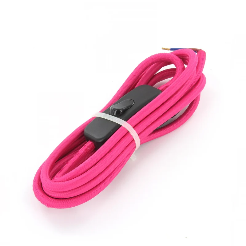 Cable with switch - 2 m - Pink