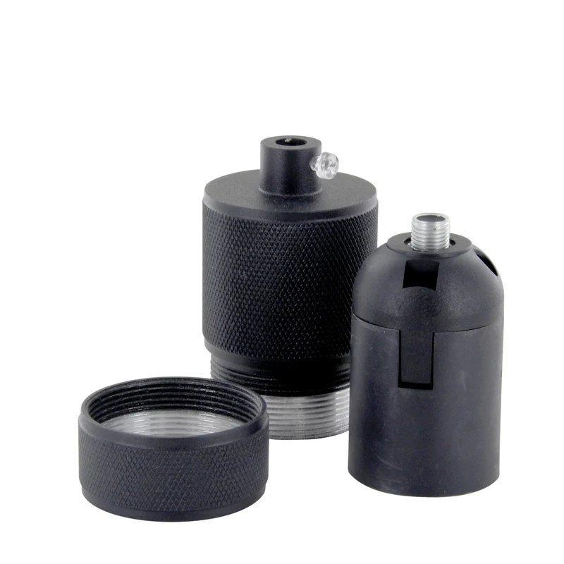 Aluminum lampholder - black