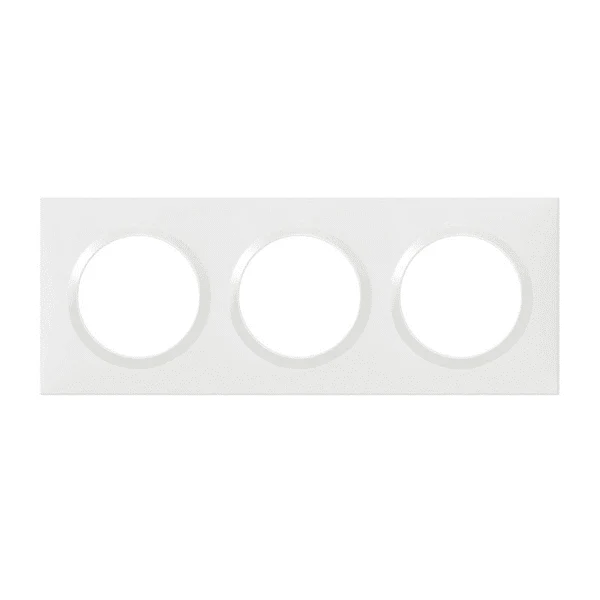 Legrand Dooxie plaque carrée 3 postes finition blanc 600803