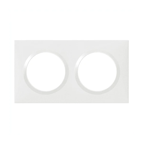 Legrand Dooxie plaque carrée 2 postes finition blanc 600802