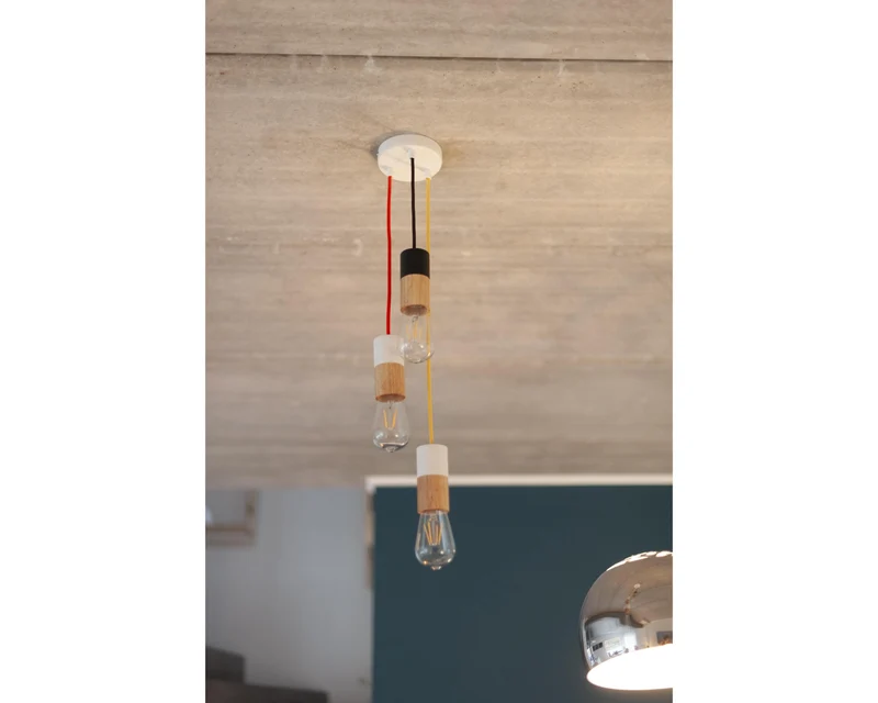 Silk fabric cable - 3 m - Orange