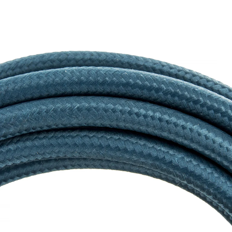 Fabric cable 3 m - Peacock blue