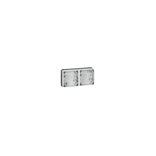Boîtier 2 postes horizontaux Plexo Gris LEGRAND 090493