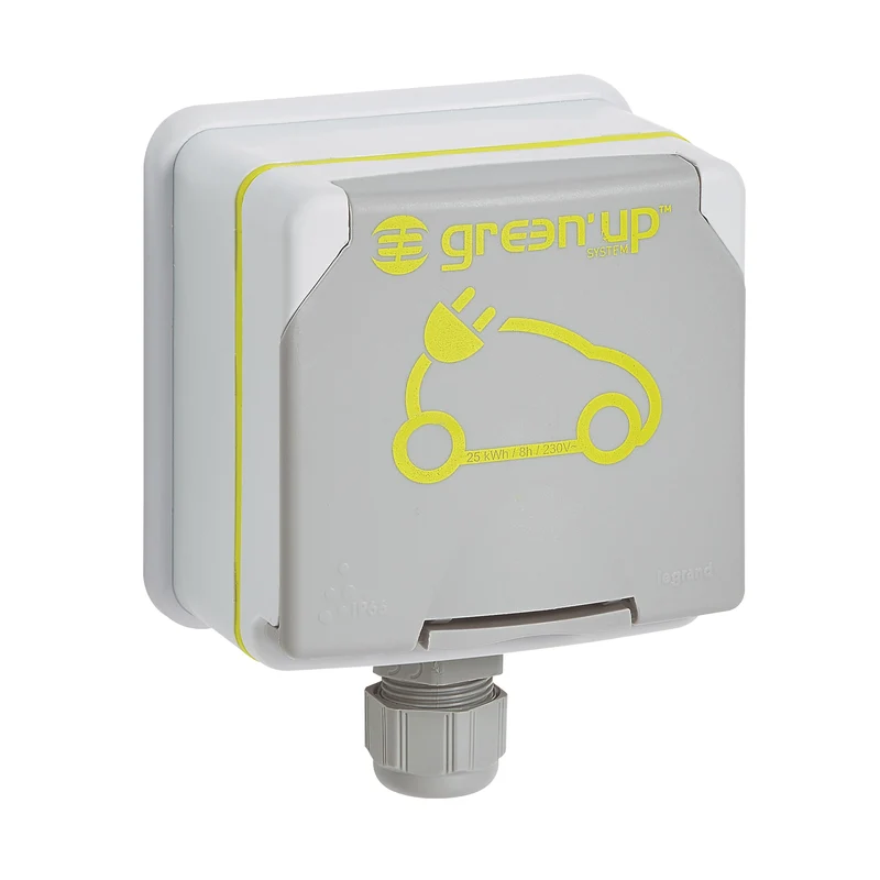 Legrand Green Up Access prêt à poser - 1 prise renforcée voiture électrique - 1 disjoncteur différentiel - 090476