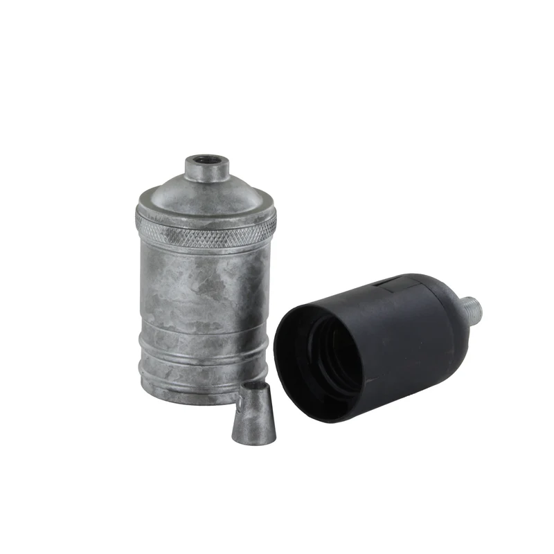 Smooth aluminum lampholder - matt satin