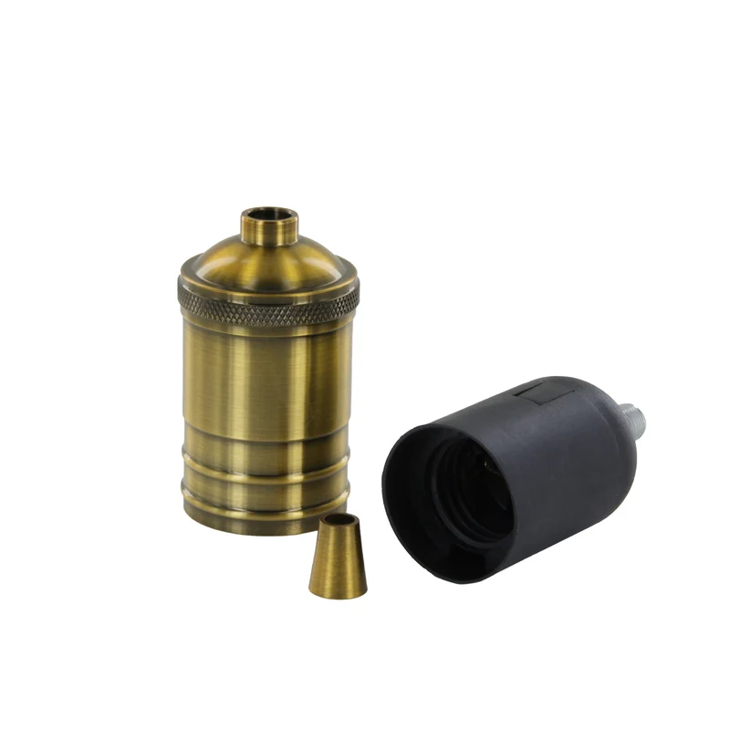 Smooth aluminum lampholder - gold