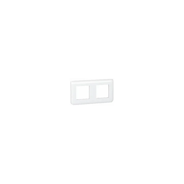 Plaque horizontale programme Mosaic 2 postes 4 modules Blanc LEGRAND 078804L