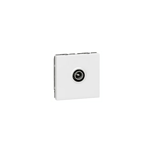 Prise TV simple programme Mosaic Ø9.52mm Mâle 2 modules enjoliveur blanc LEGRAND 078782