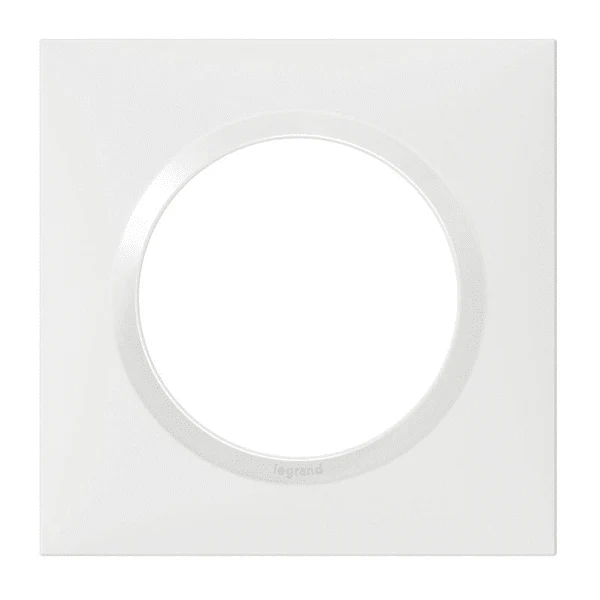 Dooxie plaque carrée 1 poste finition blanc - Legrand 600801