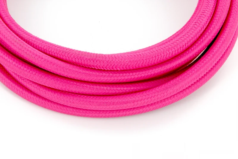 Fabric cable - 3 m - Pink