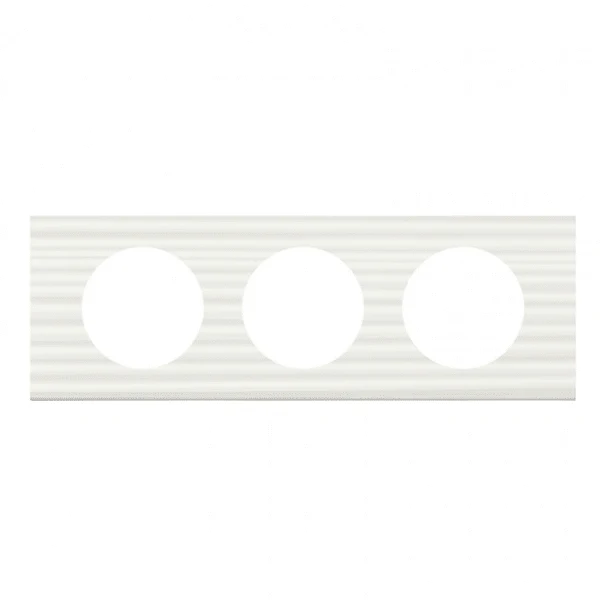 Céliane plaque matière 3 postes Corian® Cannelé - Legrand 069013