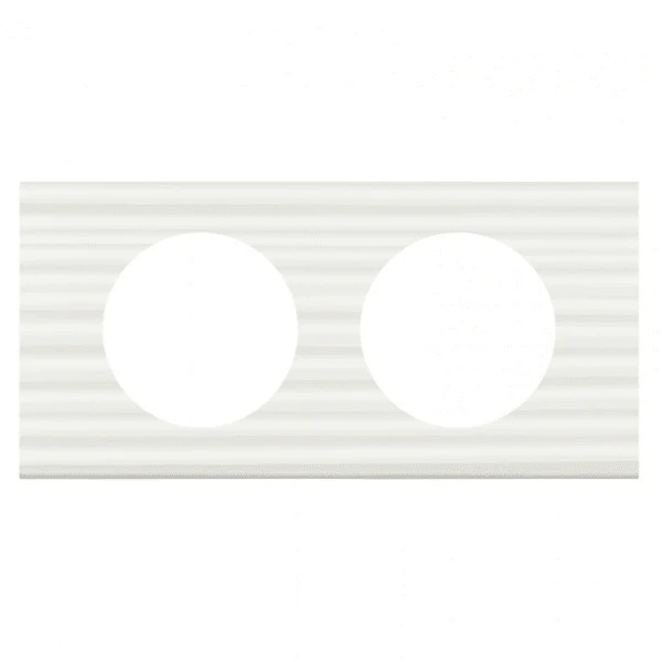 Céliane plaque matière 2 postes Corian® Cannelé - Legrand 069012
