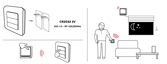 Wireless shutter switch
