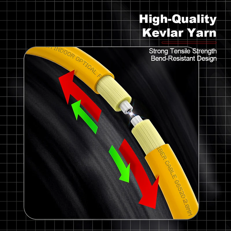 AMPCOM LC to LC SMF 9/125μm Single Mode (OS2) Simplex Fiber Optic Patch Cable, LSZH OFNR 2.0mm Jacket