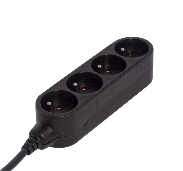 Stylish power strip 4 x 16 A - 3 m - Black