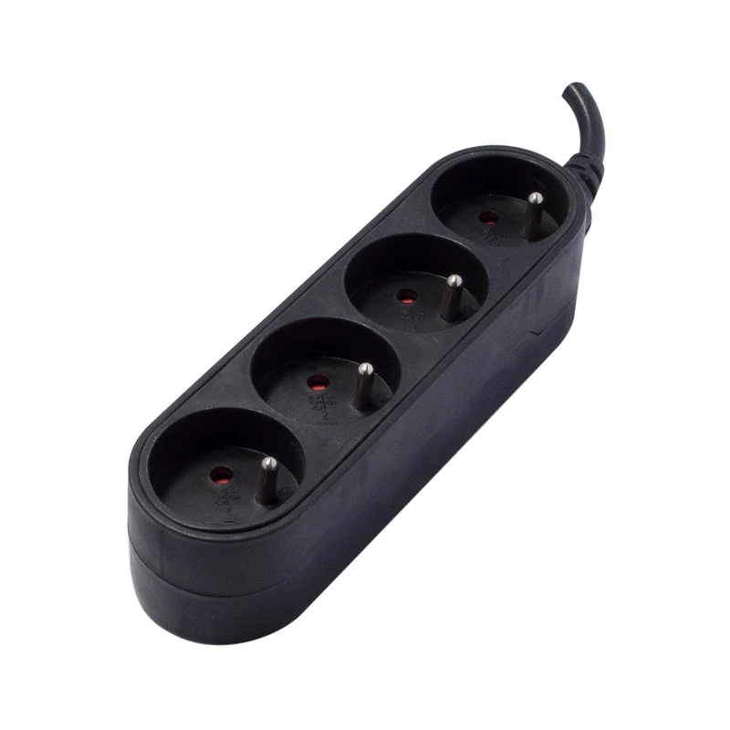 Stylish power strip 4 x 16 A - 3 m - Black