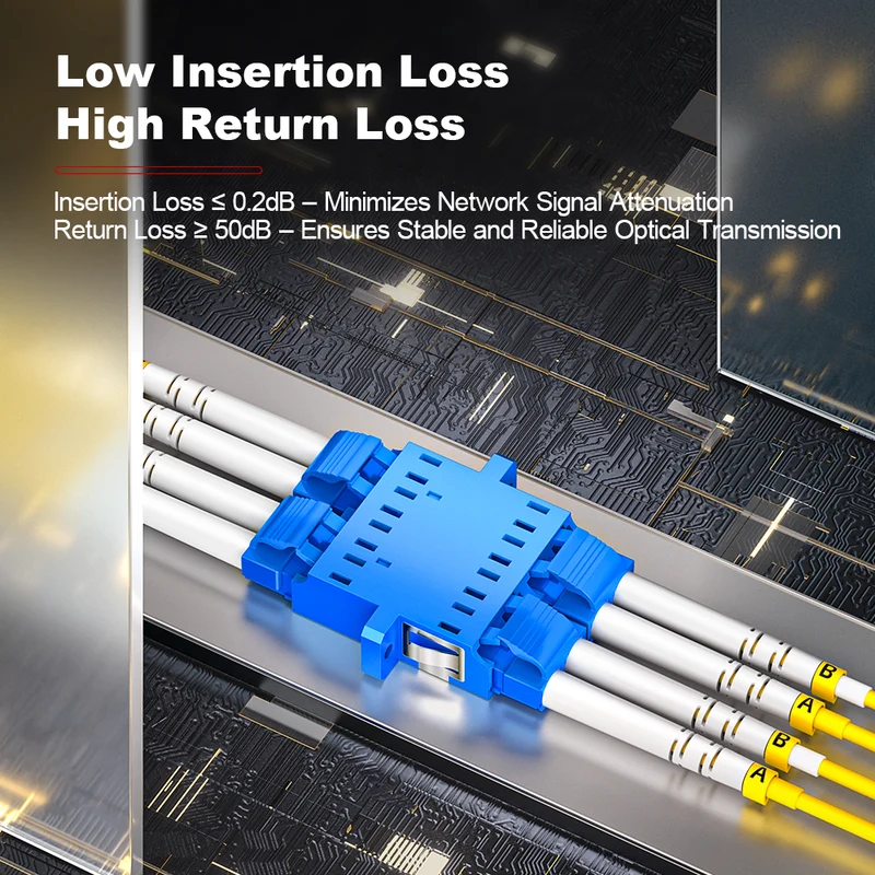 AMPCOM LC to SC SMF 9/125μm Single Mode (OS2) Duplex Fiber Optic Patch Cable, LSZH OFNR 2.0mm Jacket
