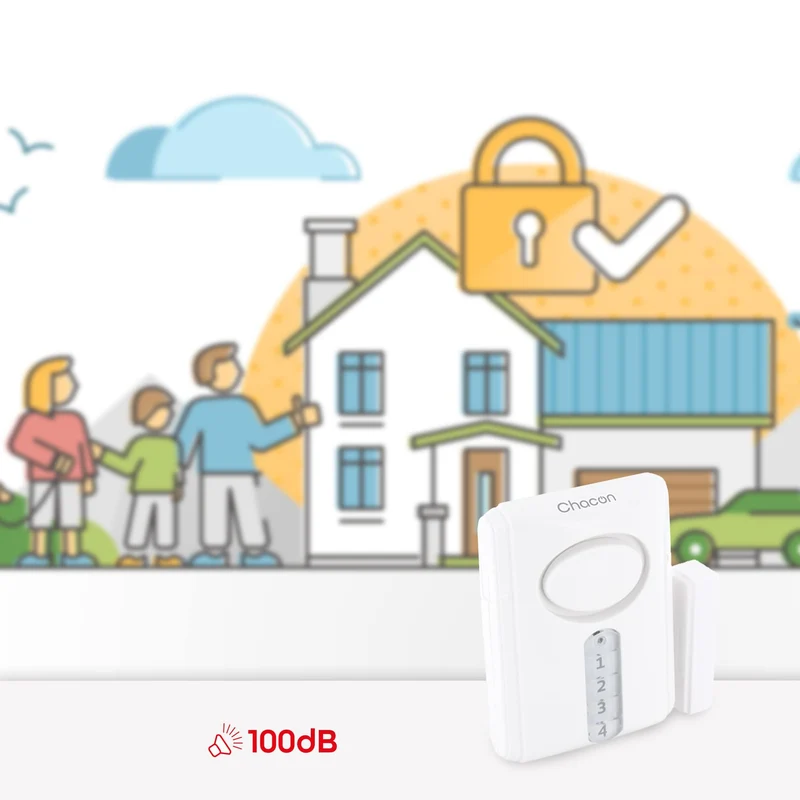 Opening detector with alarm + code