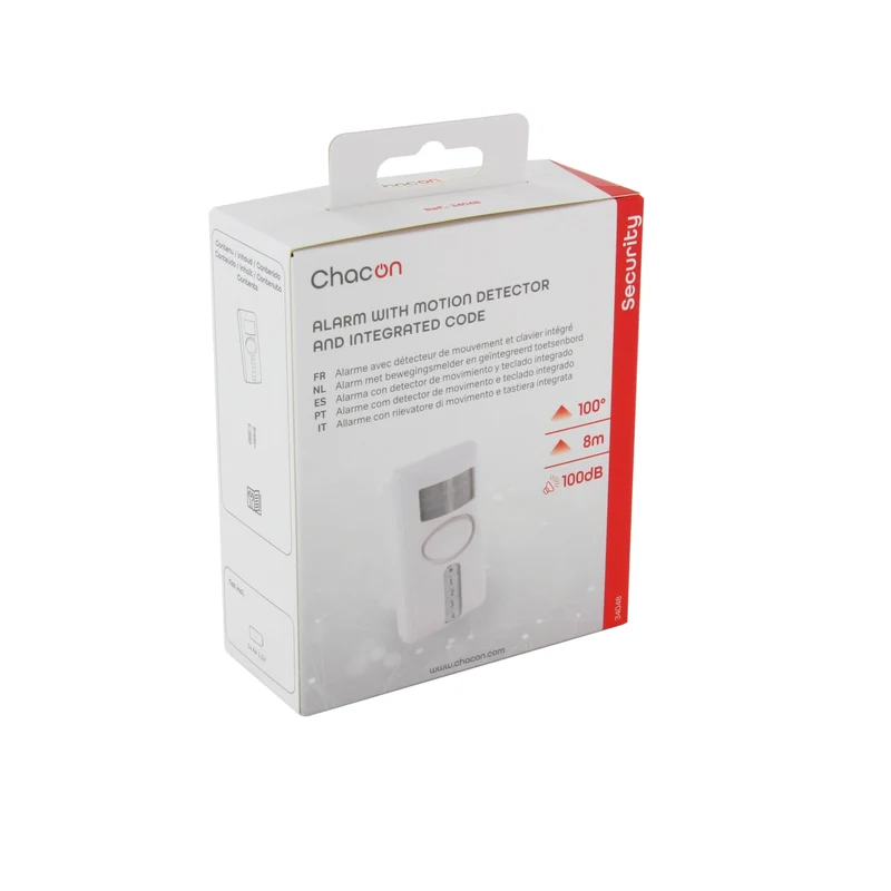 Motion detector with integrated alarm and keypad
