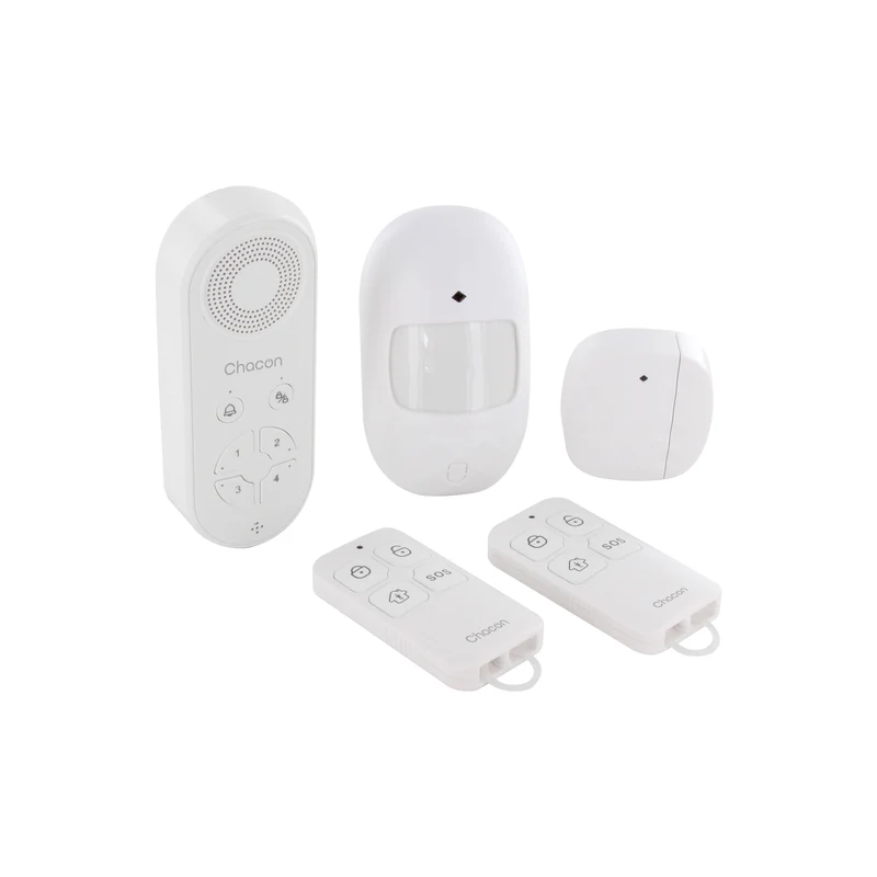 Wireless alarm kit with voice warner