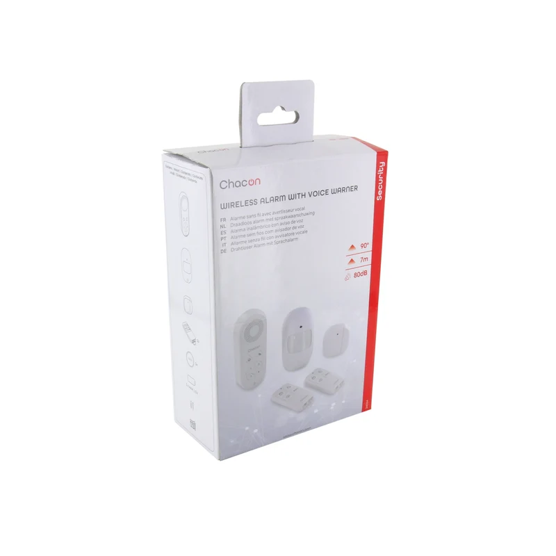 Wireless alarm kit with voice warner