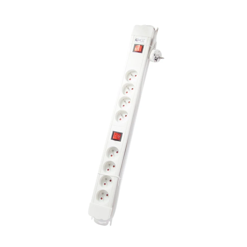 Power strip 8 x 16 A with double switch - 1.5 m - White