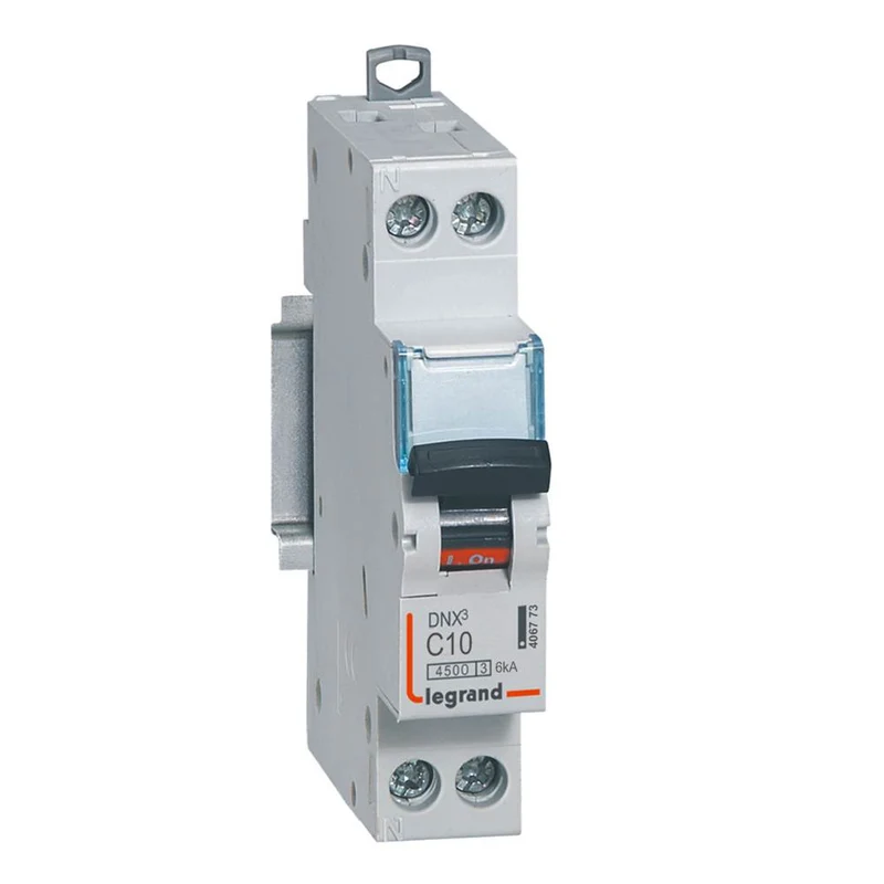 Disjoncteur DNX³ phase + neutre 230V 6A 4,5kA vis/vis LEGRAND 406772