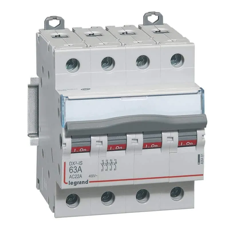 Interrupteur sectionneur de tête 4P - 400V - 63A - vis vis Legrand 406481