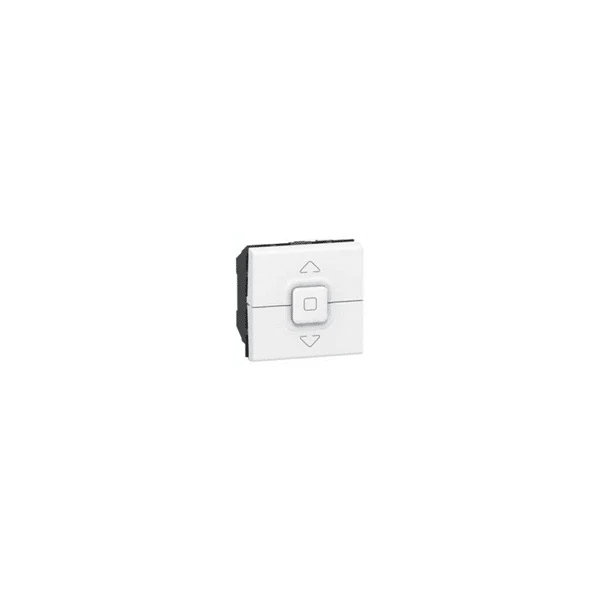Poussoir pour volets roulants programme Mosaic 6A 2 modules Blanc LEGRAND 077025