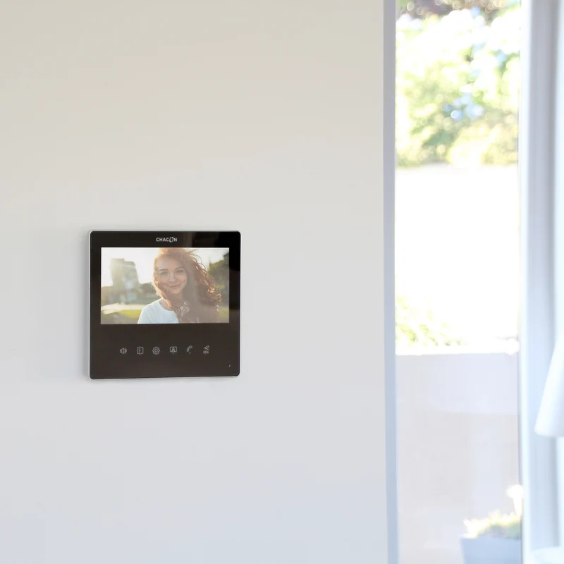 Videophone with 7" ultra-slim screen - Black