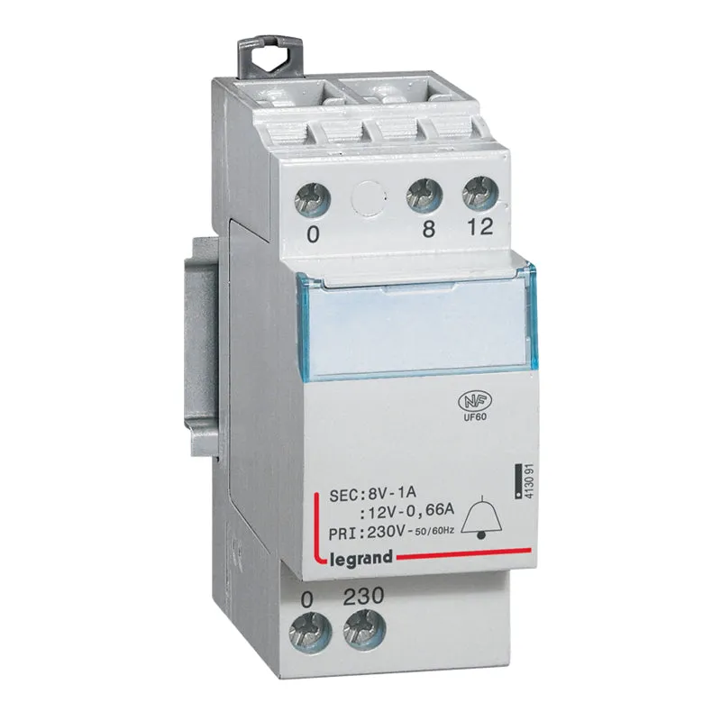 Tranformateur pour sonnerie 230V - 12/8V LEGRAND 413091