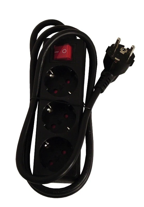 Power strip 3 x 16 A with switch - 3 m - Black (SCH)