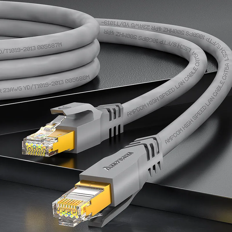 AMPCOM Cat6a S/FTP 24AWG LSZH Patch Cable for Data Center Cabling or Surveillance System Wiring
