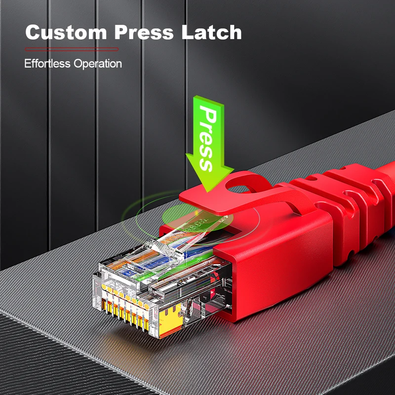 AMPCOM RJ45 Connector Plug Covers 8.0mm for CAT6a/CAT7/CAT8 Ethernet Network Cable