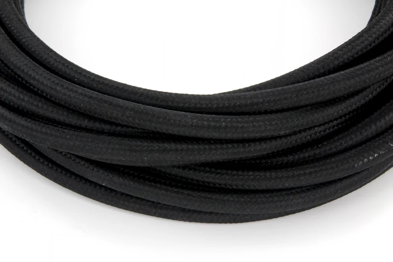 Black fabric cable - 5 m