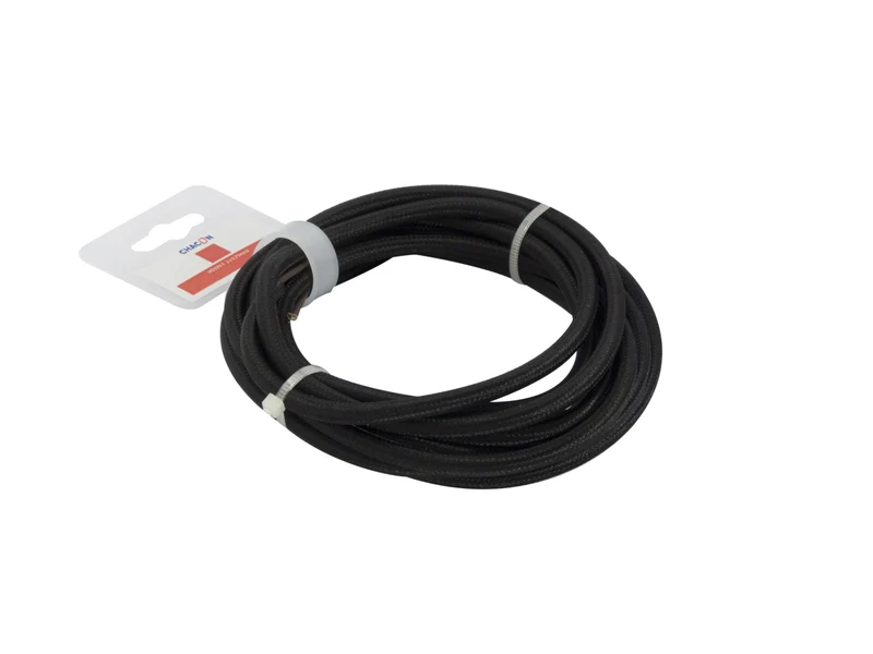 Black fabric cable - 5 m