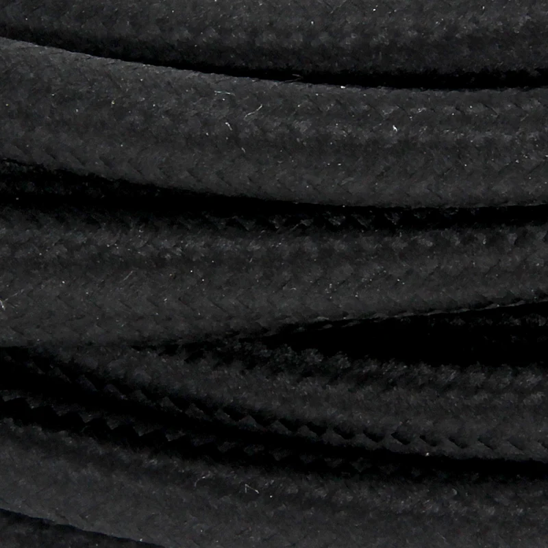 Black fabric cable - 3 m