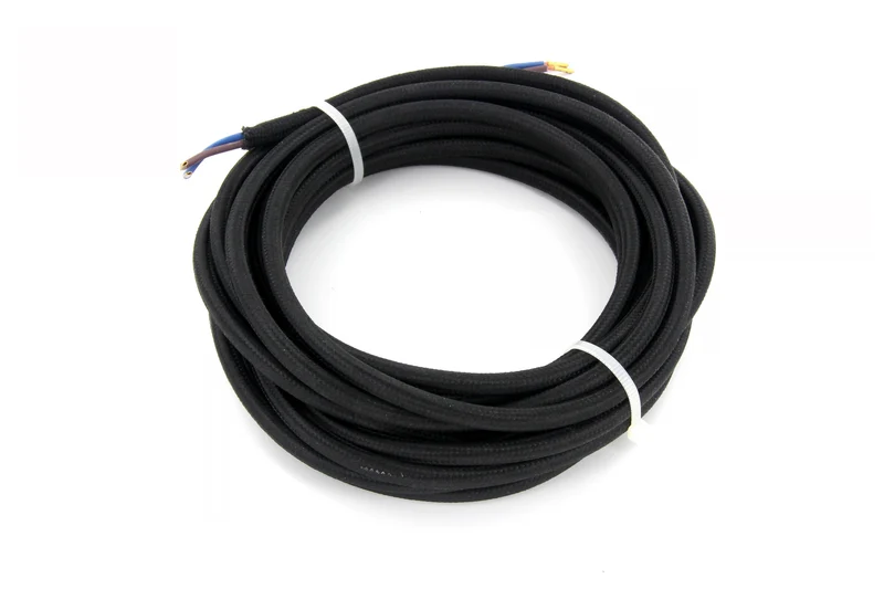 Black fabric cable - 3 m