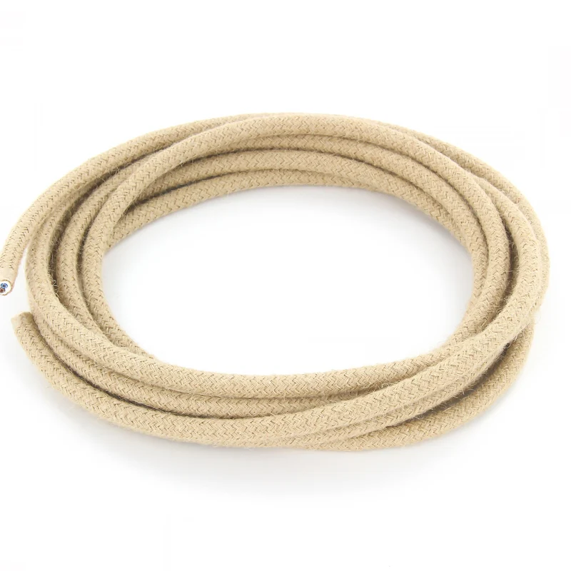 Fabric cable - 3 m - Jute