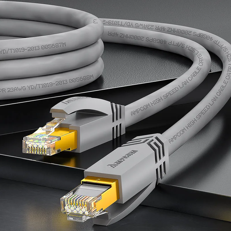 AMPCOM Cat8 S/FTP 24AWG LSZH Patch Cable for Data Center Cabling or Surveillance System Wiring