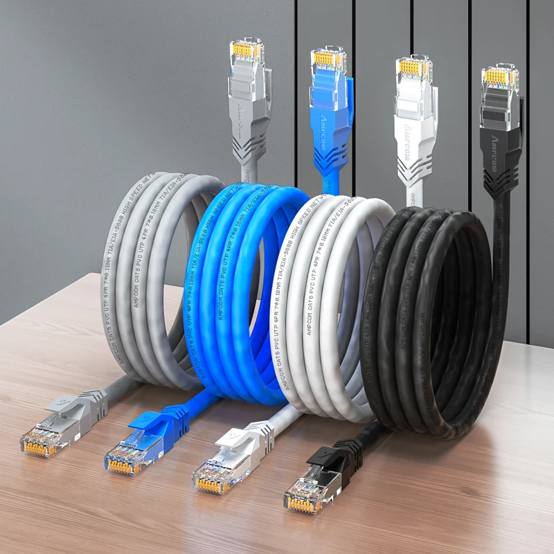 AMPCOM CAT6 Unshielded (UTP) PVC Network Patch Cable for Home or Data Center