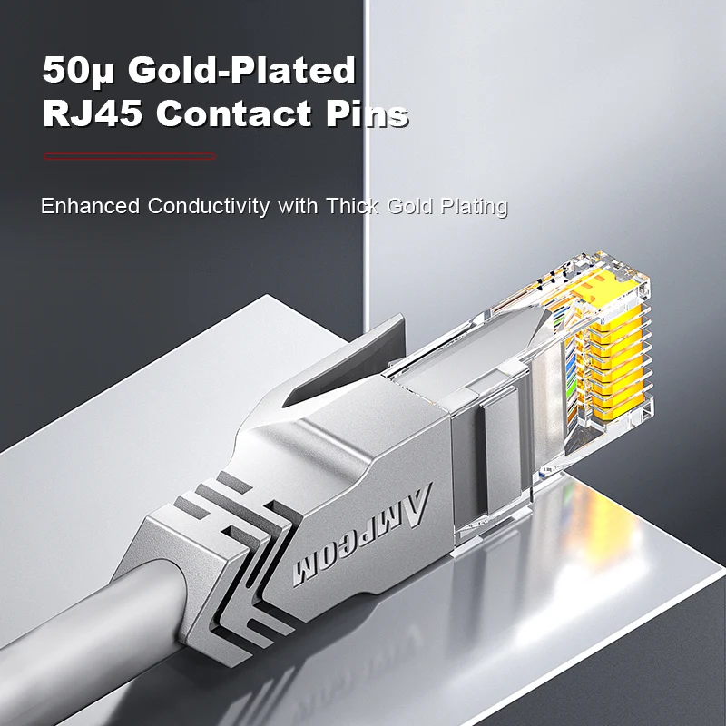 AMPCOM CAT5e Unshielded (UTP) PVC Network Patch Cable for Home or Data Center