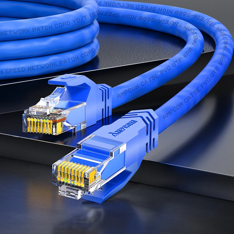 AMPCOM CAT5e Unshielded (UTP) PVC Network Patch Cable for Home or Data Center