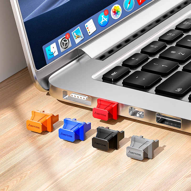 AMPCOM RJ45 Dust Cap Anti Dust Plug, PVC Insulated Port Protector for Ethernet Ports