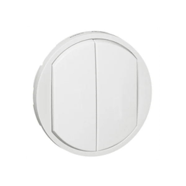 Enjoliveur Céliane pour double va-et-vient ou poussoir doigt large Blanc 068002