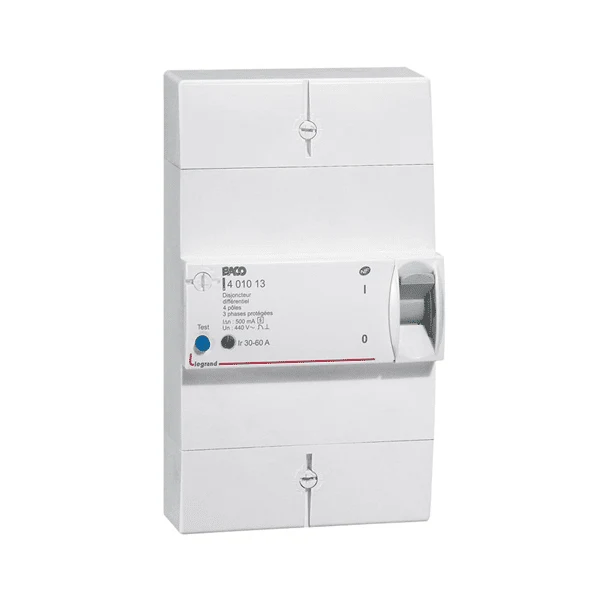 Legrand disjoncteur de branchement enedis tétrapolaire 60a 500ma sélectif 401013