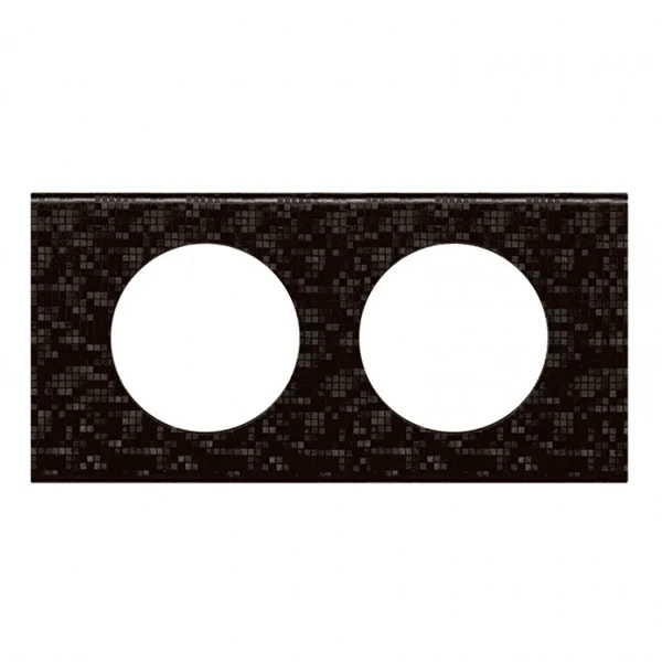 Céliane plaque 2 postes Cuir Pixel - Legrand 069452