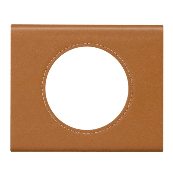 Céliane plaque 1 poste Cuir Caramel Legrand 069421