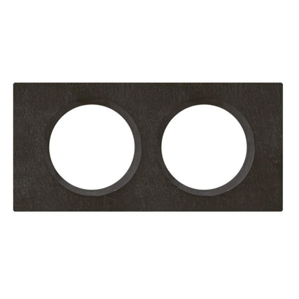 Céliane plaque Matière 2 postes entraxe 71mm Ardoise 069372
