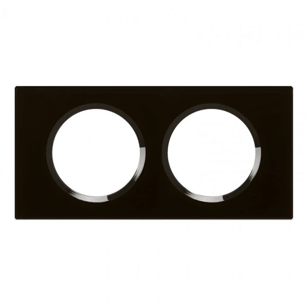 Céliane plaque 2 postes entraxe 71mm Verre Piano - Legrand 069302